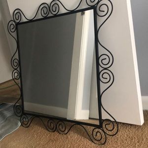 Square Mirror with accent swirls